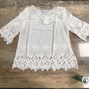 Soft Surrounding Lace Detailed Blouse